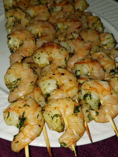 A picture of Grilled Citrus herb shrimp.