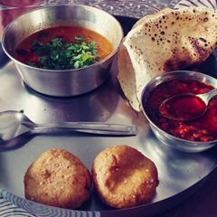 A picture of Daal bati.