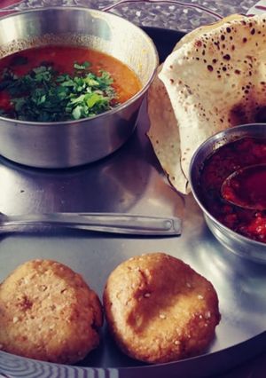 A picture of Daal bati.