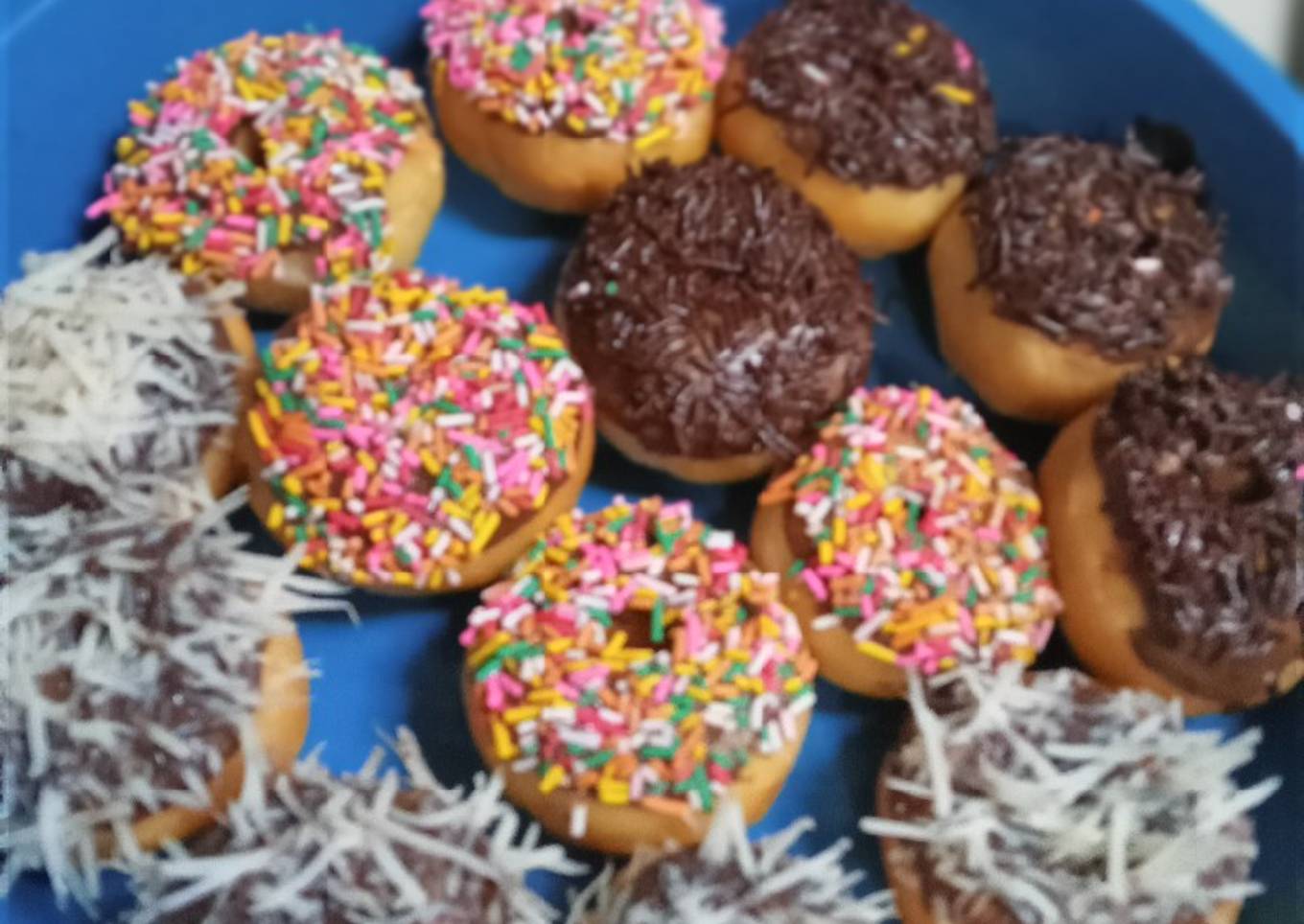 Donat ekonomis no kentang no telur no mixer
