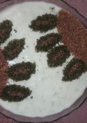 عکسی از دستور تزیین ماست و خیار