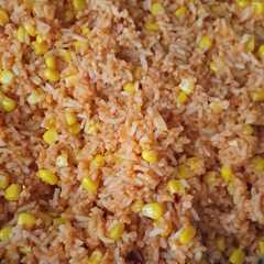 Una foto de Arroz rojo como el de mi abuelita