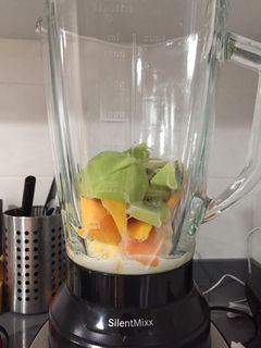 Una foto de Smoothie de melocotón
