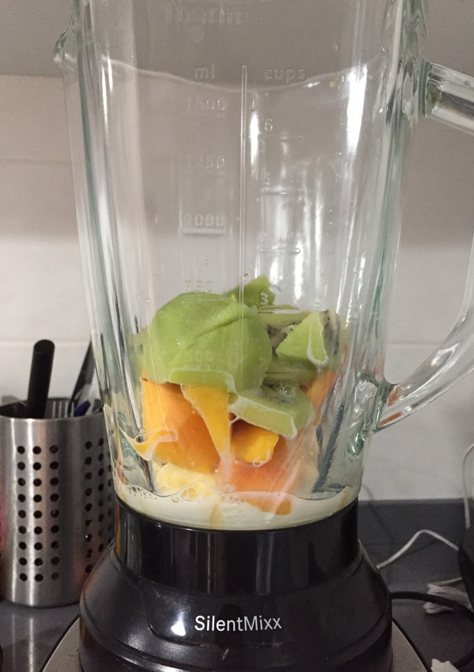 Una foto de Smoothie de melocotón