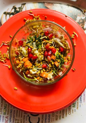 A picture of Fenugreek sprouts vegetable Salad.