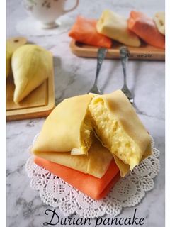Foto resep 144. Pancake durian (durian crepes)