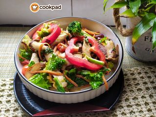 Stir Fry Cendawan King Osyter Brokoli