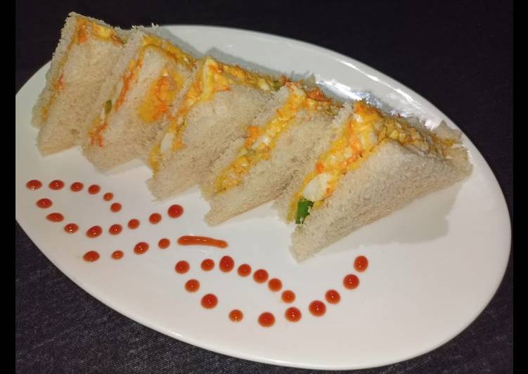 Simple Way to Prepare Homemade Egg Mayo Sandwich | Snack Recipe | Egg Sandwich without toaster