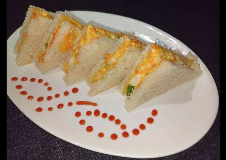Recipe of Perfect Egg Mayo Sandwich | Snack Recipe | Egg Sanwich without toaster