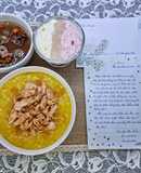 Cháo yến bí đỏ cá hồi