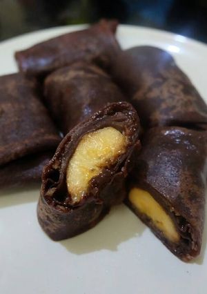 Foto resep Dadar gulung pisang coklat keju