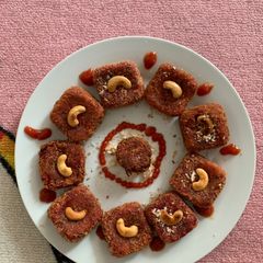 Beetroot and carrot Cutlets made by me 😊 A picture of Beetroot and carrot Cutlets made by me 😊.
