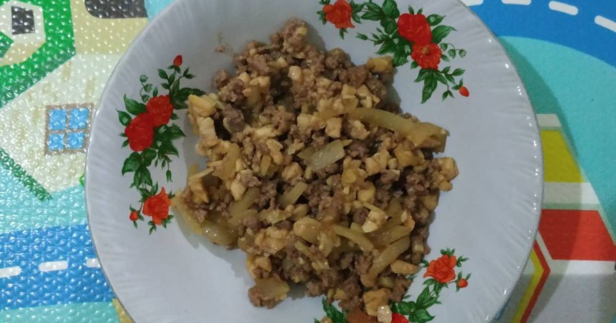  Resep  Mpasi  12 Bulan oseng daging  giling oleh yandriska 