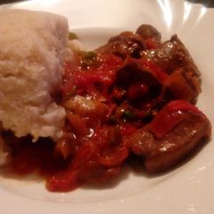 A picture of Fried Liver, Ugali.
