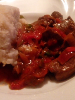 A picture of Fried Liver, Ugali.
