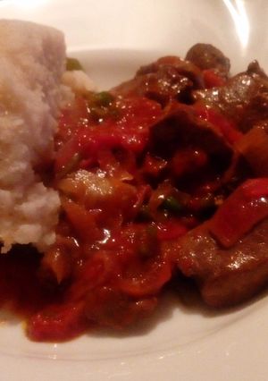 A picture of Fried Liver, Ugali.