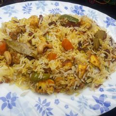 Mix Veg paneer dum biryani A picture of Mix Veg paneer dum biryani.
