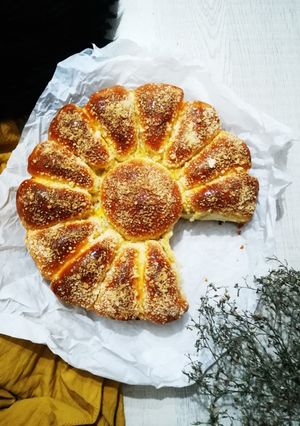 عکسی از دستور نان شيرين سيب وکرامبل...