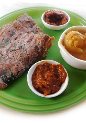 A picture of Ragi Adai dosai.