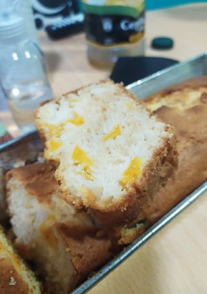 Una foto de Budín súper húmedo de durazno