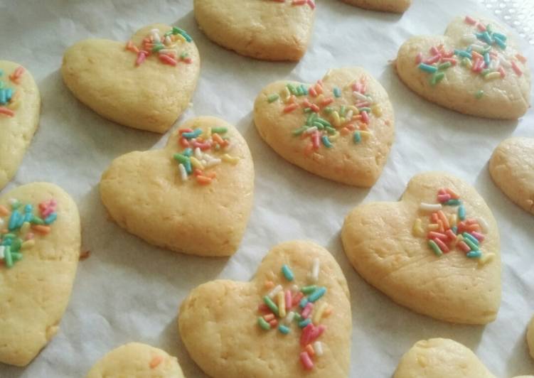 Cara termudah untuk Memasak saat makan malamEasy Sugar Cheesy Cookies (No Mixer)