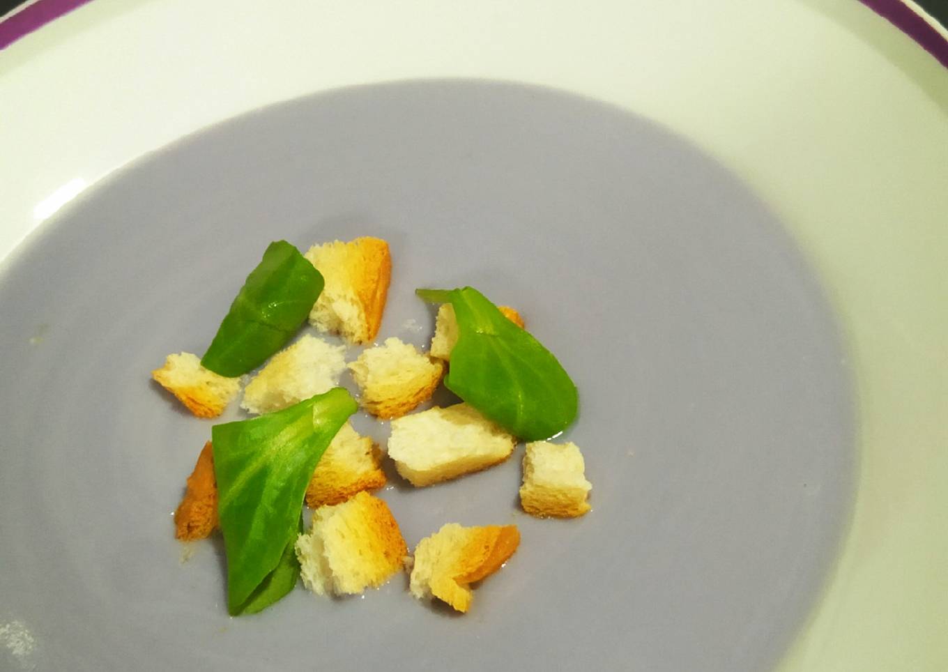 Crema de coliflor morada
