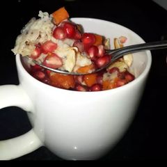 Oats in coffee mug easy 2 min breakfast A picture of Oats in coffee mug easy 2 min breakfast.