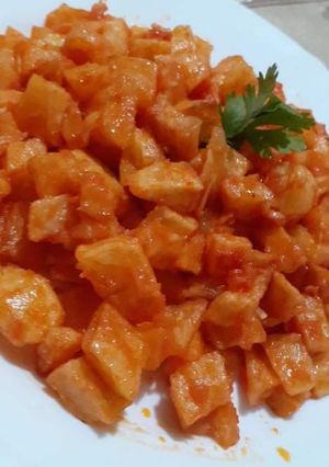 Une photo de Pommes de terre a la sauce