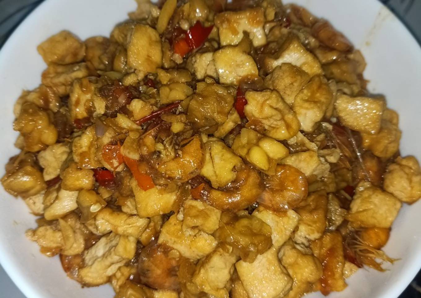 Tumis tahu tempe udang kecap