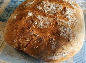 Foto principal de Pan de pueblo en panificadora y horno con poolish