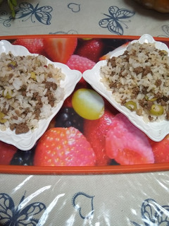 A picture of Rice and Ground Beef Salad.