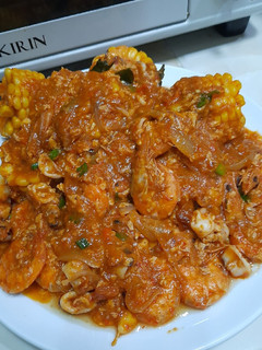 Foto resep Udang & cumi saos padang