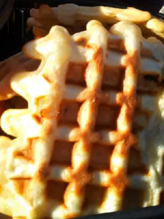 Una foto de Waffles de banana