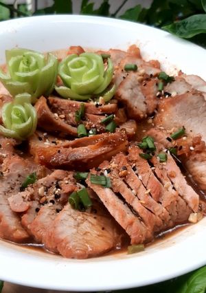 Hình của món Thịt rim mè.