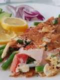Healthy breakfast omelette