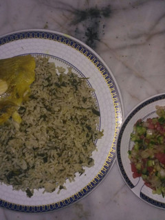 عکسی از دستور سبزی پلو با ماهی بخارپز