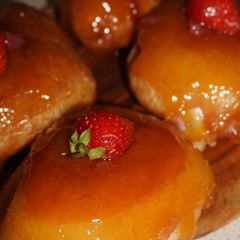 Strawberry Crème Brûlée Doughnuts A picture of Strawberry Crème Brûlée Doughnuts.