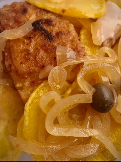 Una foto de Merluza de pincho frita