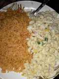 Rice and pasta salad, very nice recipe and very sweet for 👄😝