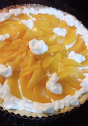 Una foto de Tarta de durazno