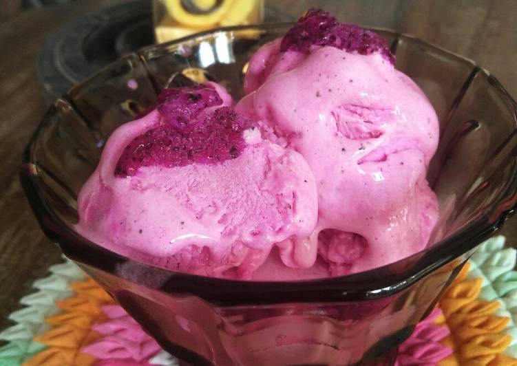 Resep Es Krim Buah Naga Anti Gagal