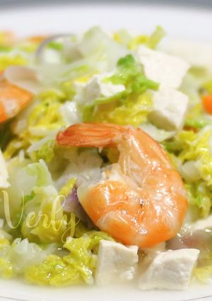 Foto resep Sayur mutih (Sawi tahu udang 🦐)