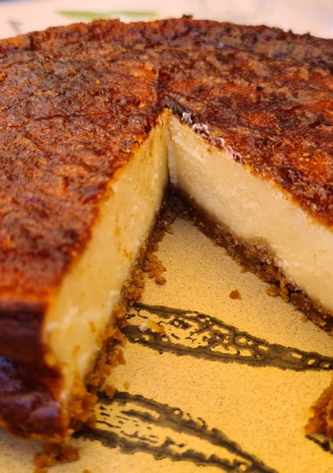 Una foto de Tarta de mascarpone y yogurt al horno