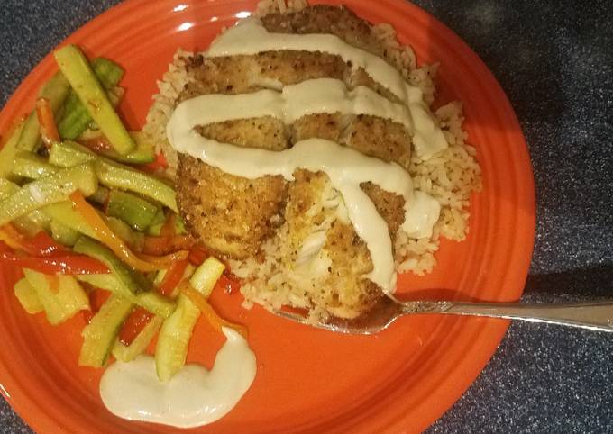 Recipe of Andrew Copley Parmesan Herb Crusted Tilapia