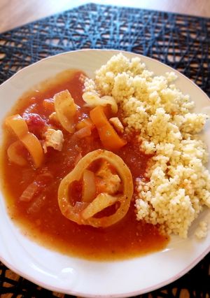 Lecsós csirkemell kuszkusszal 🌶🫑🍅🧅 recept fotója