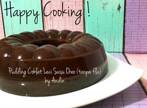 Foto resep Pudding Coklat Leci Susu Oreo (tanpa fla)