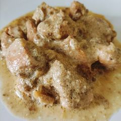 A picture of Chicken with Tahini and Molasses.