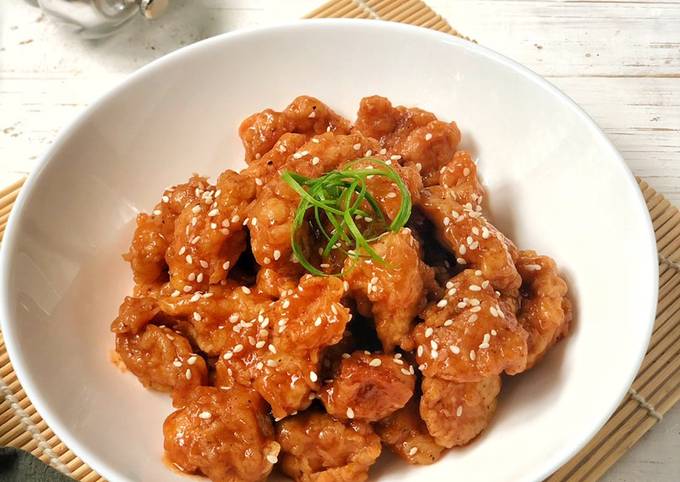 Resep Ayam Goreng Asam manis ala Korean Yang Enak Banget
