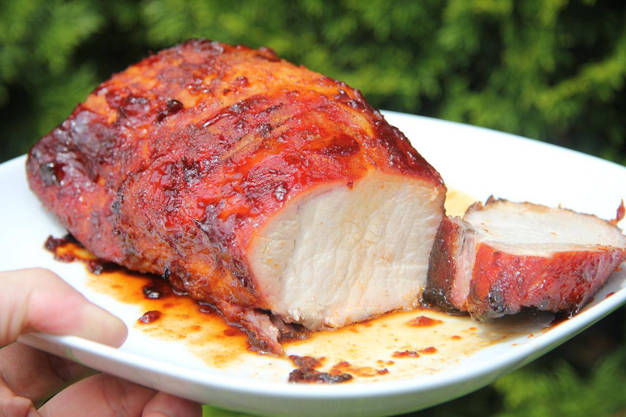 BBQ sertés karaj recept recept fotó