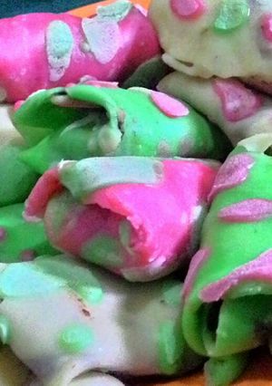 Foto resep pancake polkadot isi pisang bakar coklat